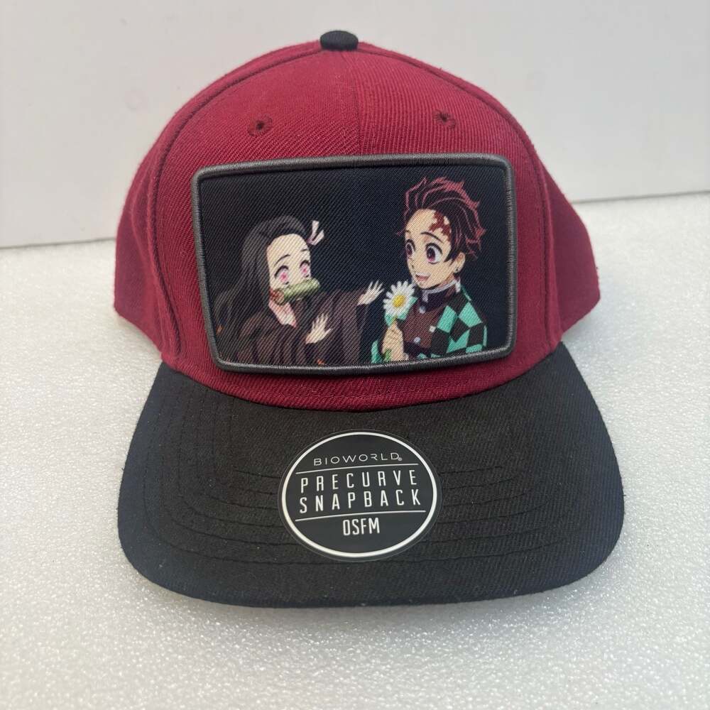Bioworld Demon Slayer Tanjiro and Nezuko Precurve Snapback Hat